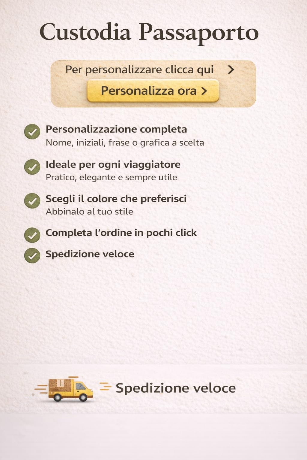 Custodia Passaporto in Similpelle Personalizzabile con nome o sigle– Porta documenti da Viaggio – Protezione Elegante – Regalo viaggiatori, Amico, Amica, Fratello, Sorella (Verde)