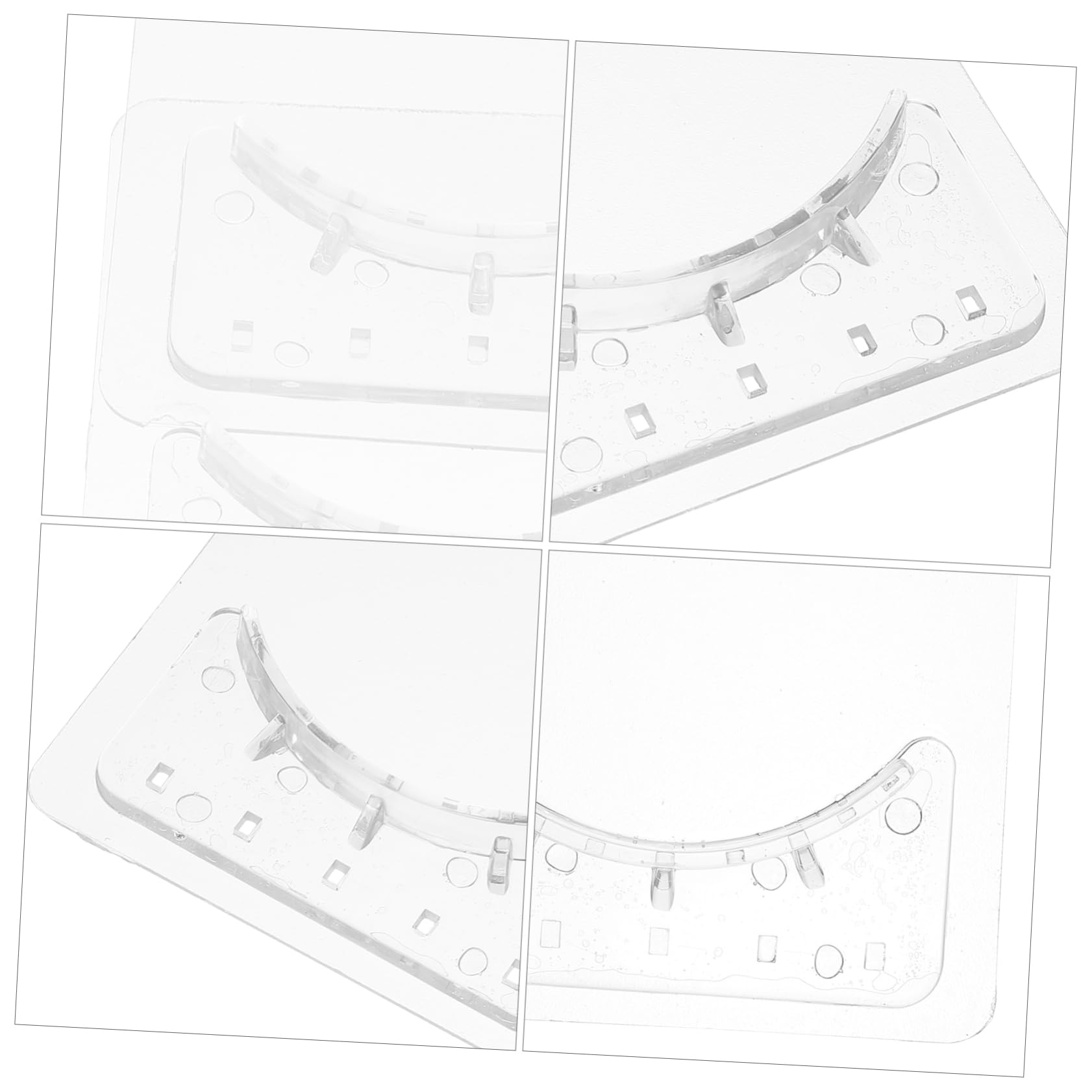 SOLUSTRE 18paires Support De Rideau De Autocollant De Supports De Tringle à Rideau Adhésifs Sans Perçage Pour Salle De Bain Fixation Facile Et Pratique Transparent