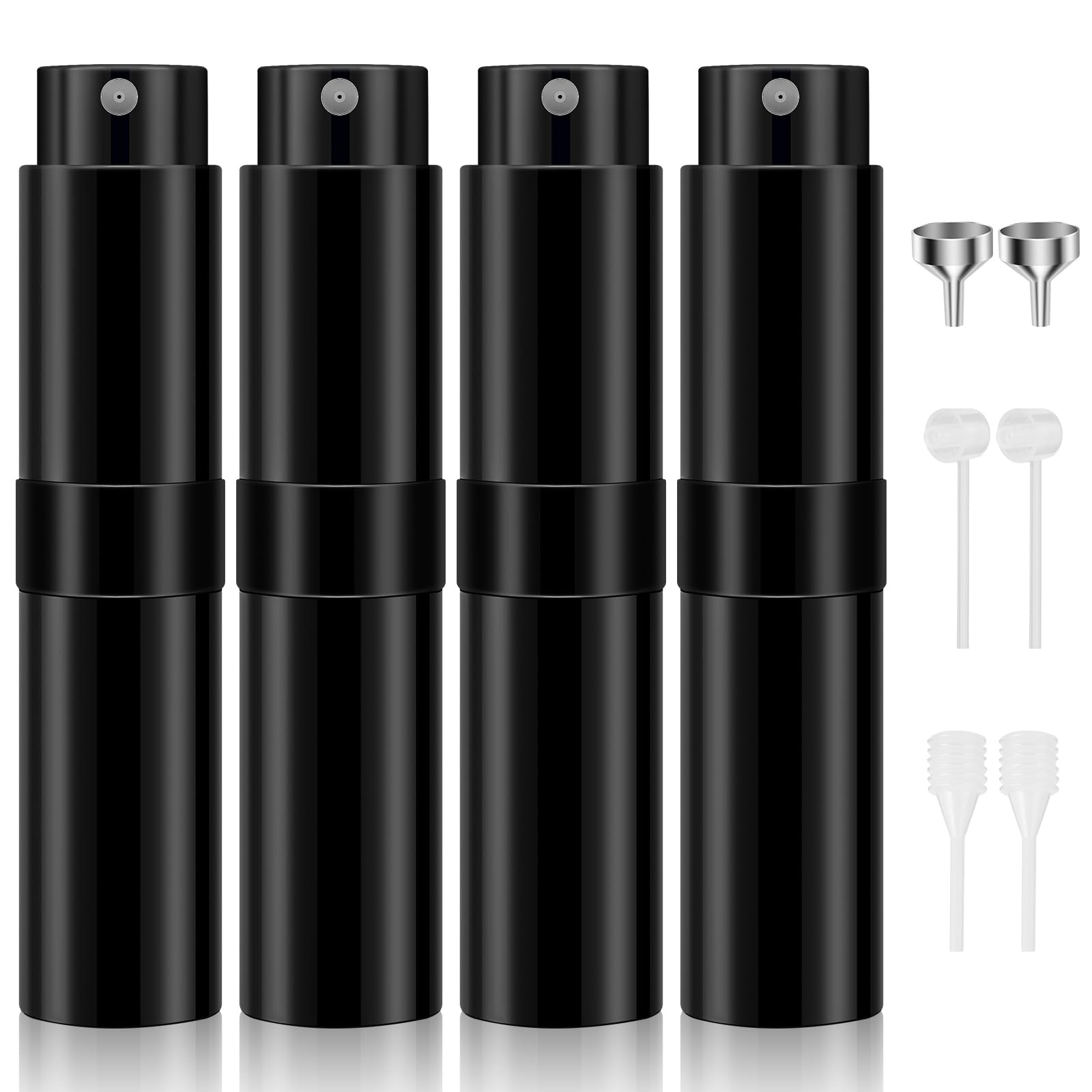 Saiveina 8ml Travel Perfume Atomizer Bottles Refillable, Mini Atomizer Sprayer for Perfume, Empty Travel Cologne Bottle Pocket Perfume Dispenser(4 Pack)