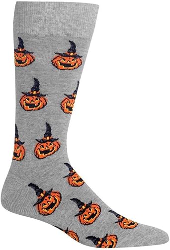 Hot Sox Mens Jack O Lantern Socks, 1 Pair, Mens Shoe 6-12.5