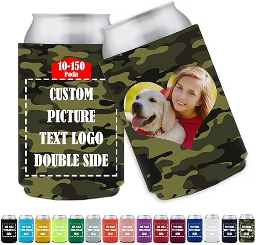 Vista 26 de Fundas personalizadas para latas, enfriador de bebidas, foto personalizada, imagen y texto, para fiestas de Navidad, lata de cerveza de Navidad