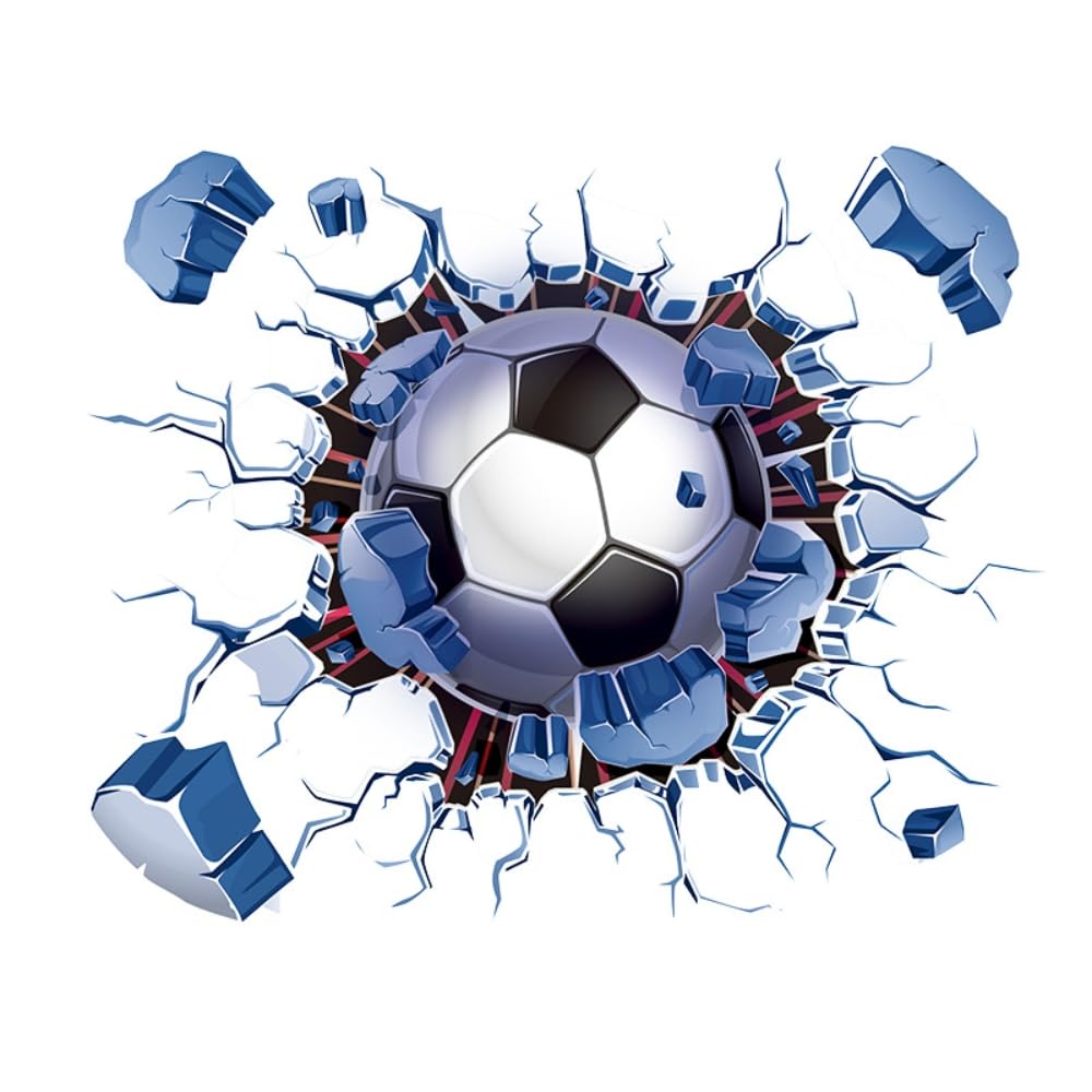 Broken Wall Sport, Basketball, Billiards, Football Stickers, Wall Stickers, Bedroom Wall Decoration, Orange( ) - Image 4