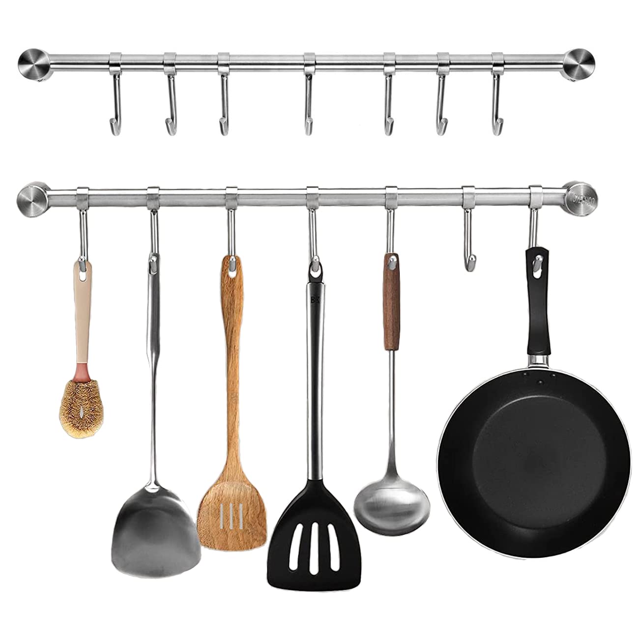 Kitchen Wall Pot Rack Willor Wall Mounted Kitchen Hanging Pot Rack Stainless Steel Rail 35" with