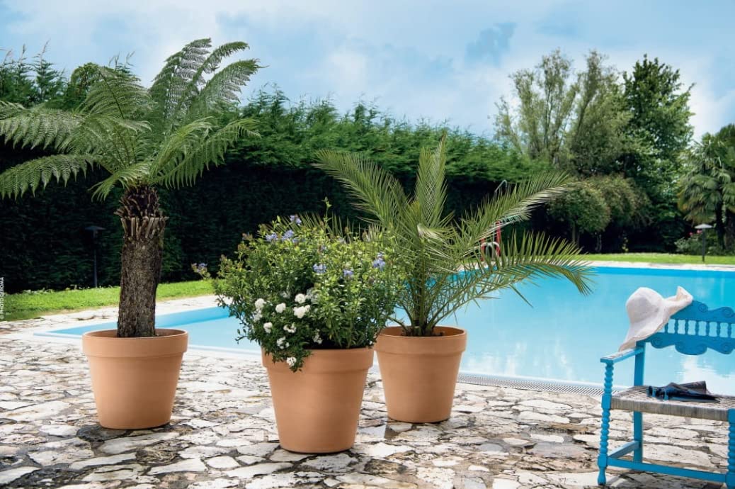 KOTARBAU® Blumentopf Übertopf aus Terrakotta ⌀ 39 cm für Innenräume und Gärten