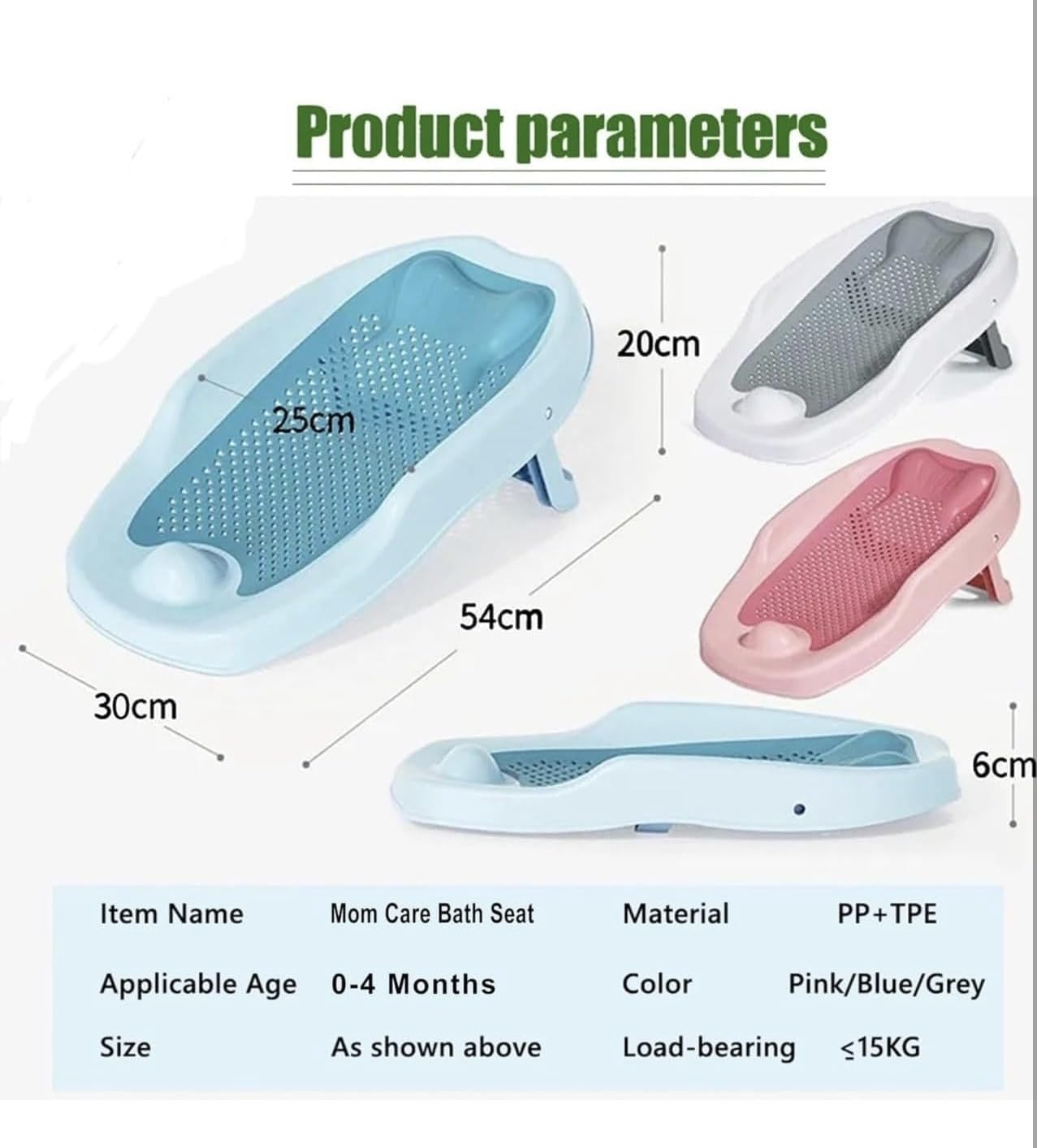 RICHTOTS Premium Folding Baby Bath Tub for Newborn Babies Bather Anti Slip Silicone 0-4 Months Support Baby Bath Chair (Baby Bath Chair Blue) - Image 7 thumbnail