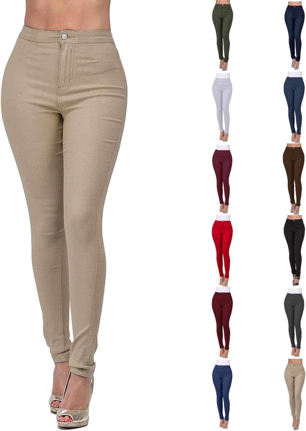 Stretchy Jeans for Women Fashion Elastic Butt Lifting...