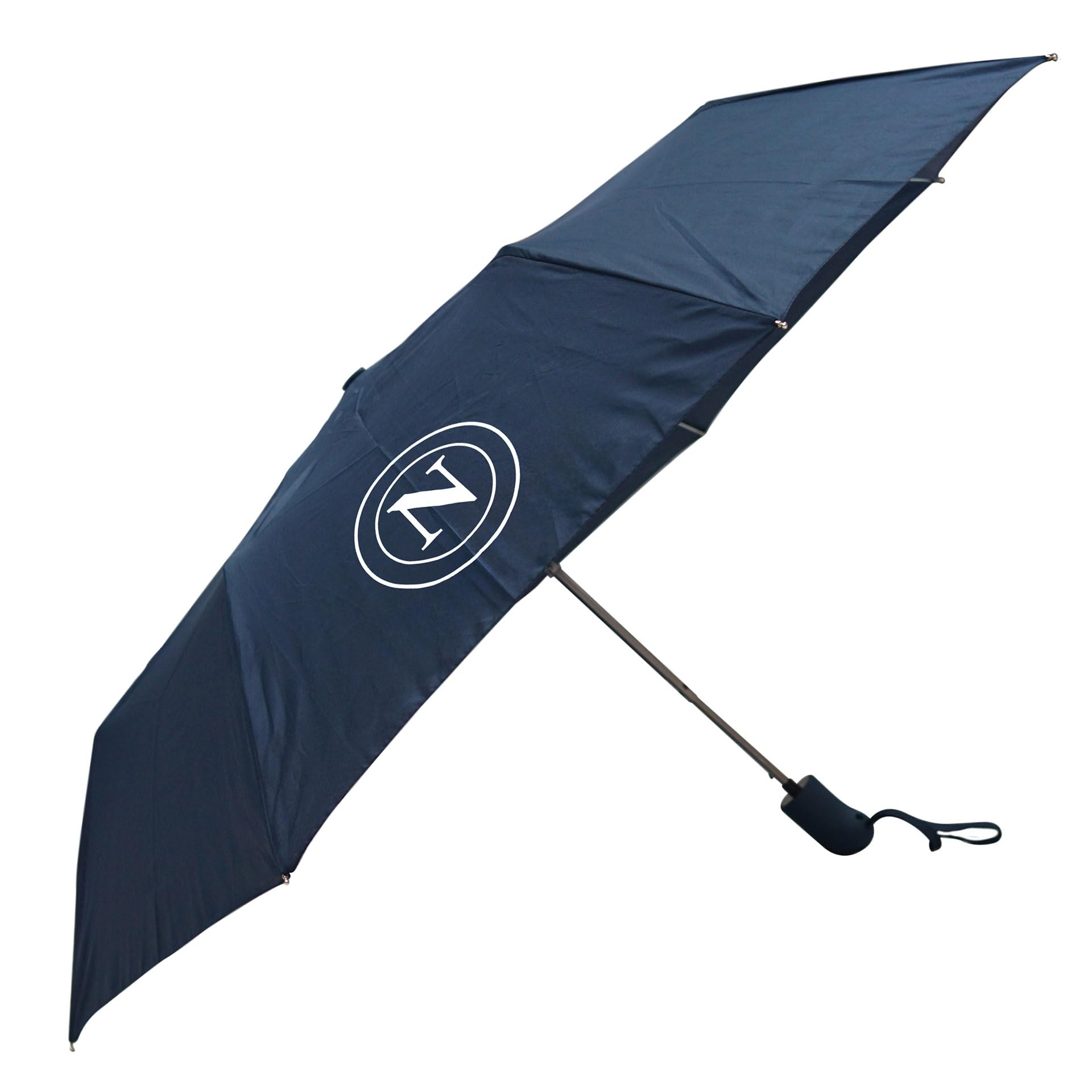 SSC NAPOLI Ombrello Tascabile, Blu Navy, Logo e Scritta