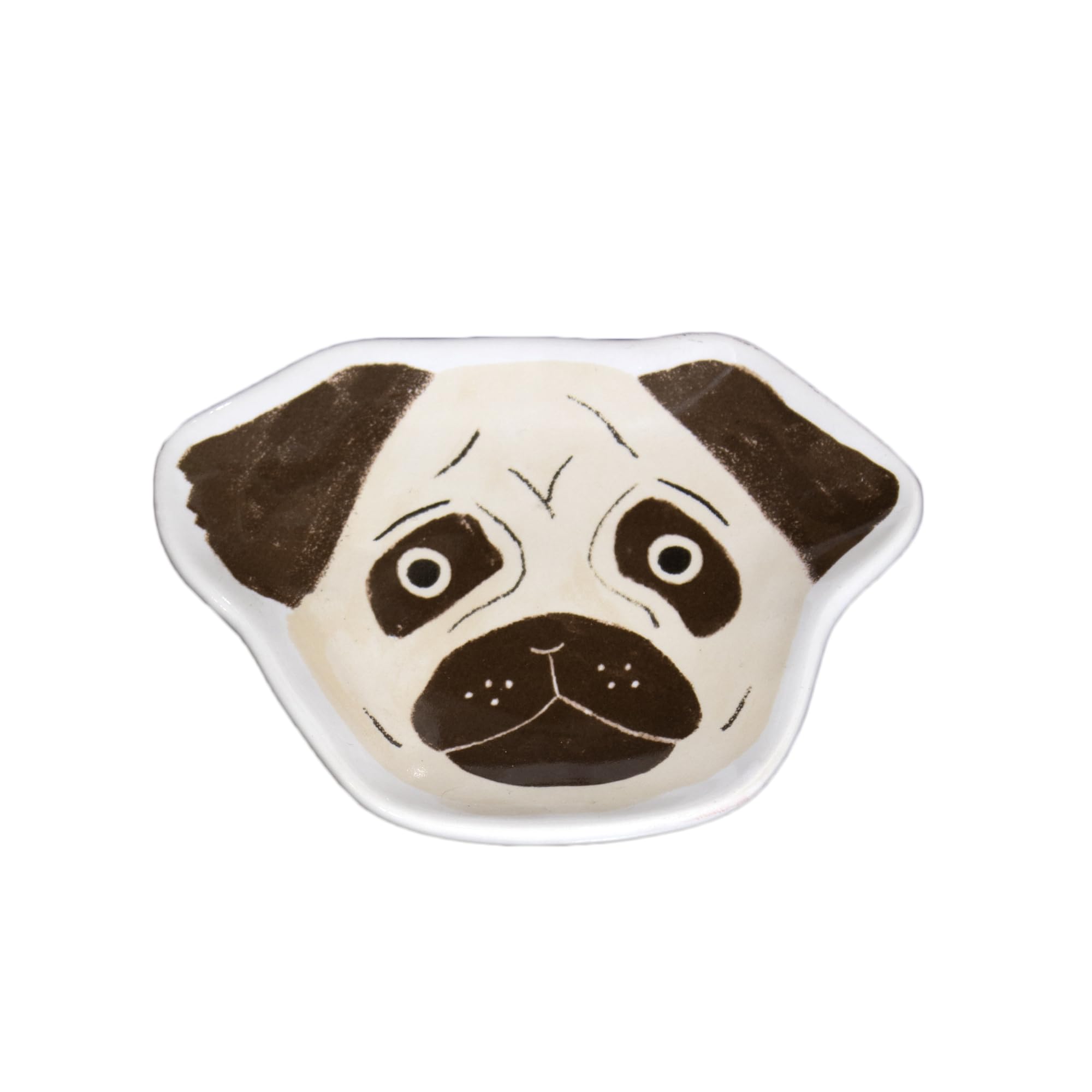 Ceramic Tea Bag Tidy 10x10cm Novelty Cute Animal Shaped Holder Storage Teabag Rest Spoon (Dog)