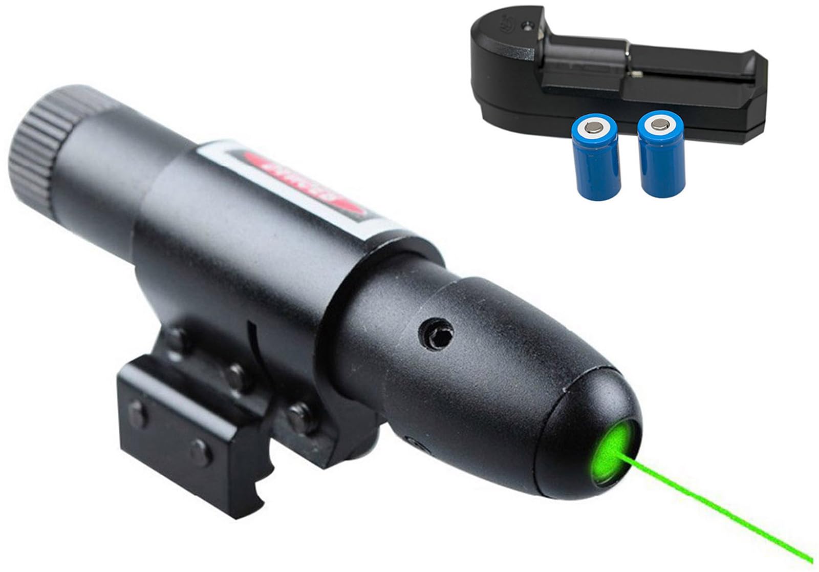 Mirino a Punto Verde, Mirino a Punto Verde con Supporto e Staffa Regolabile con Pressostato 11MM 20MM con 2 Set di Batterie