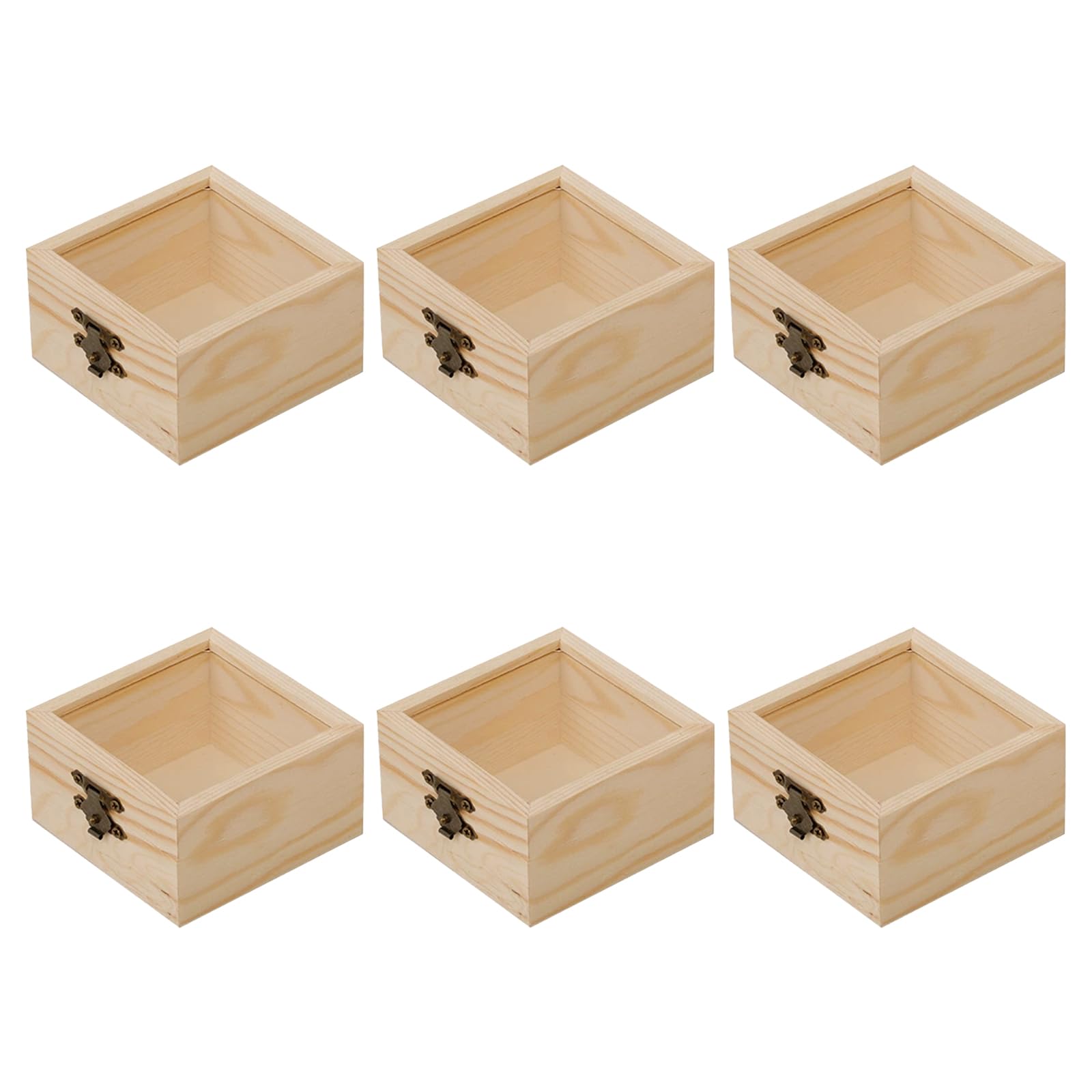 Boite en bois avec couvercle vitre à personnaliser pour offrir de petits cadeaux