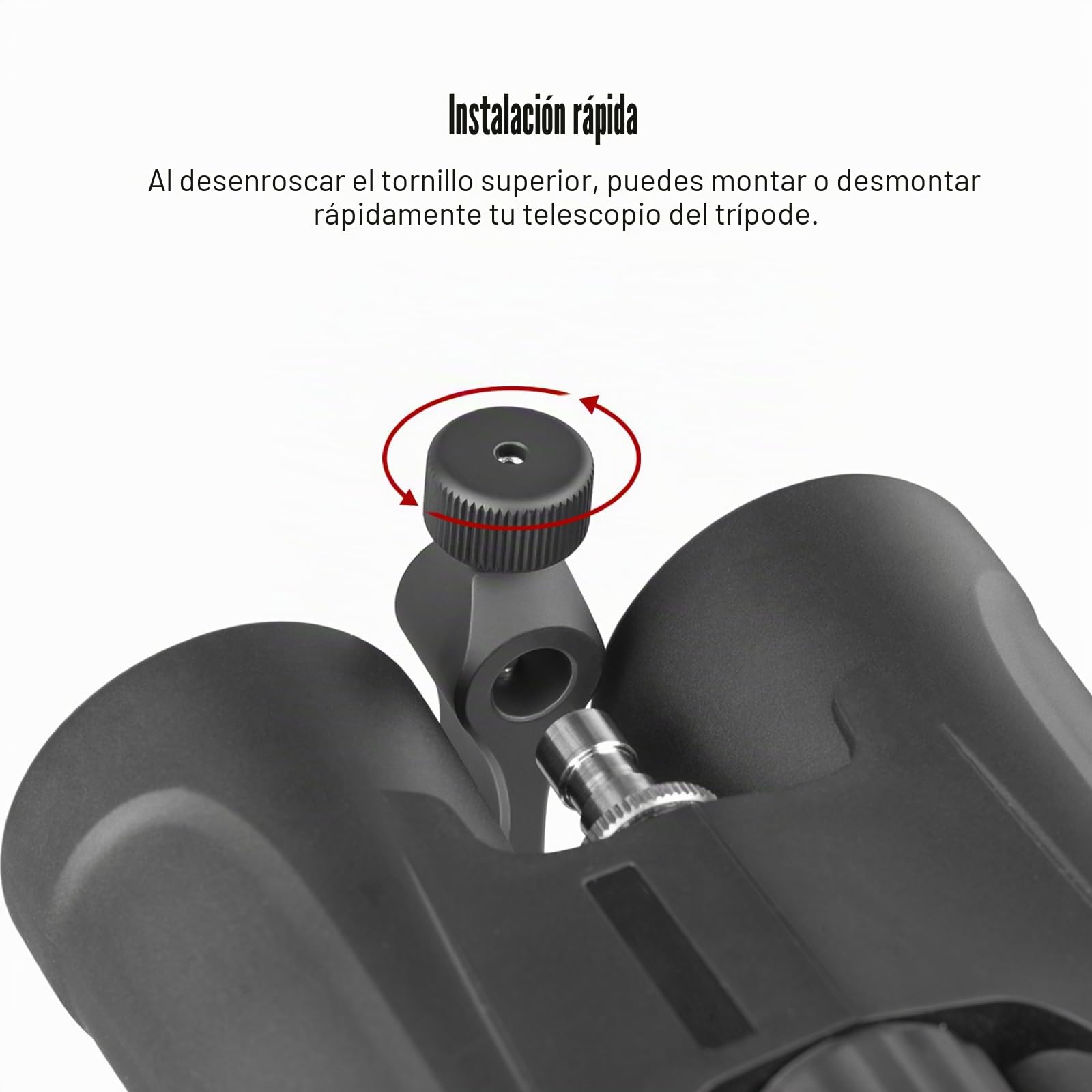 SUNWAYFOTO Adaptador de trípode binocular, con placa Arca Swiss y agujero de rosca de 1/4, BTA-01