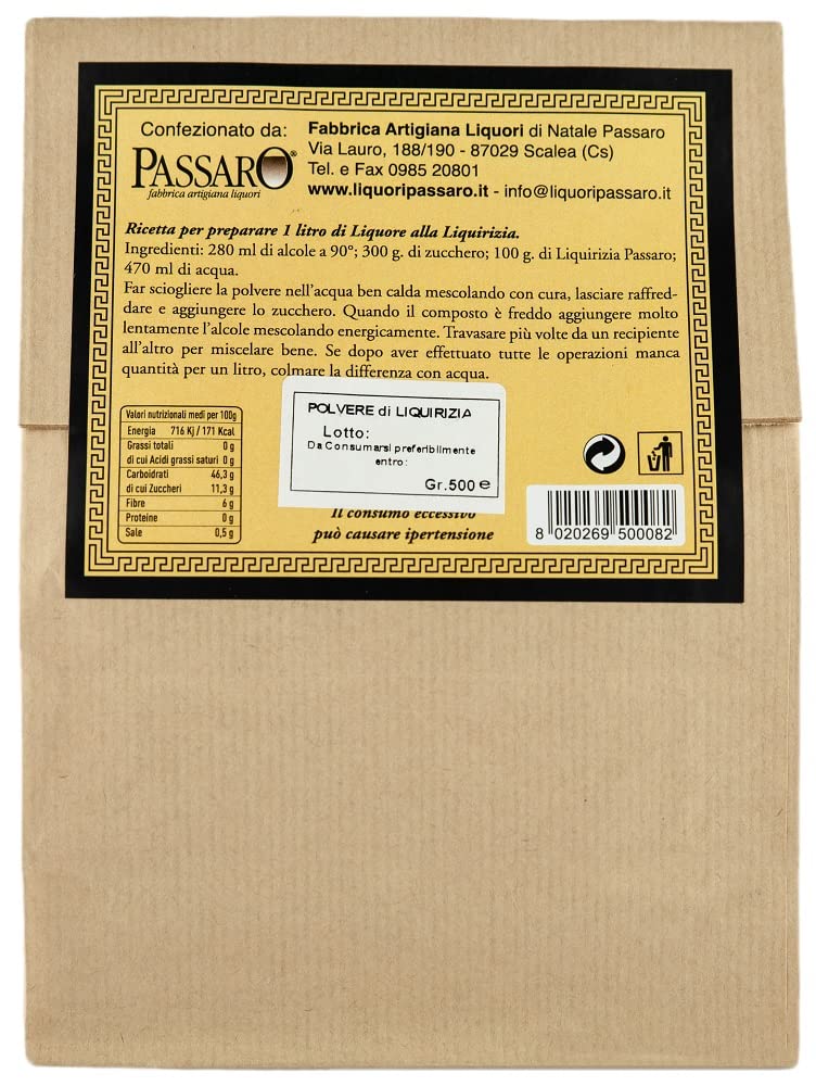 Passaro - Polvere di Liquirizia (500g) | Liquirizia Purissima