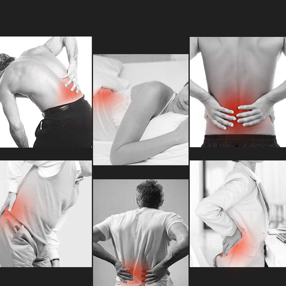 Faja Lumbar para Espalda, Cinturon Lumbar con 3 Barras De Soporte + 4 Barras De Resorte, Correas De Ajuste Dobles, para Fijar La Columna Lumbar Y Aliviar El Dolor Lumbar