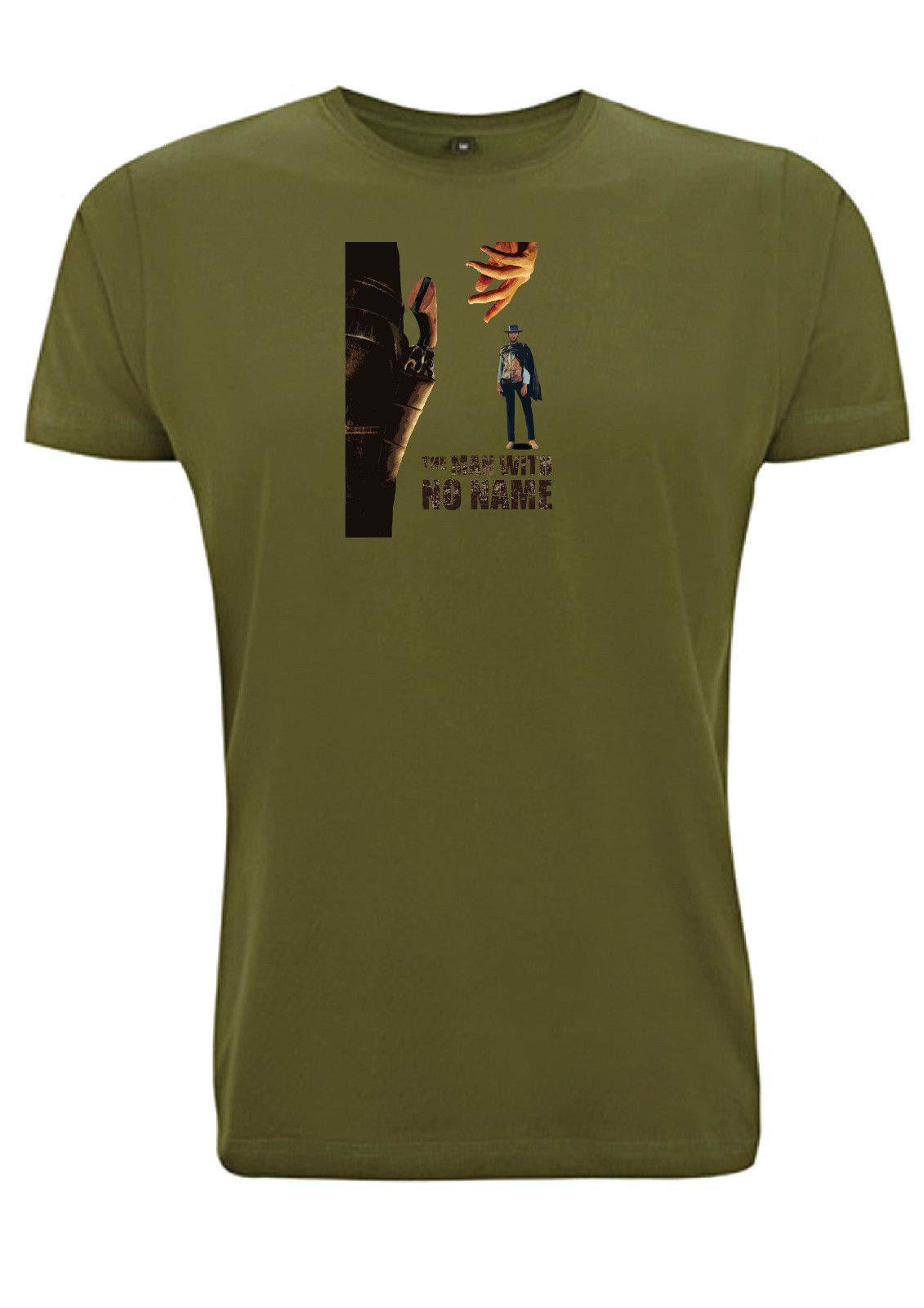 Time 4 Tee Men's Army Green Clint Eastwood T Shirt The Man With No Name Fist Full Of Dollars Good Bad Ugly Film Movie (Small, )