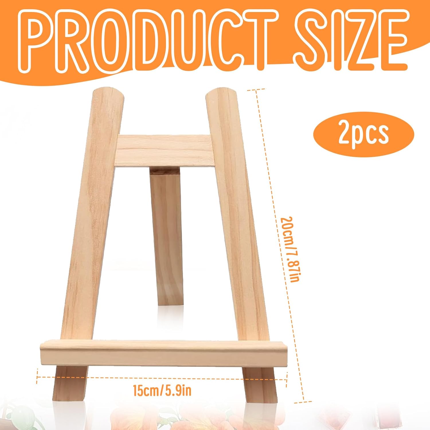Mini Easel Stand, 2 Pcs Table Top Easel Wooden Easel Stand for Display Small Canvas Stand Desktop Holder Stand for Displaying Painting Canvas Drawing