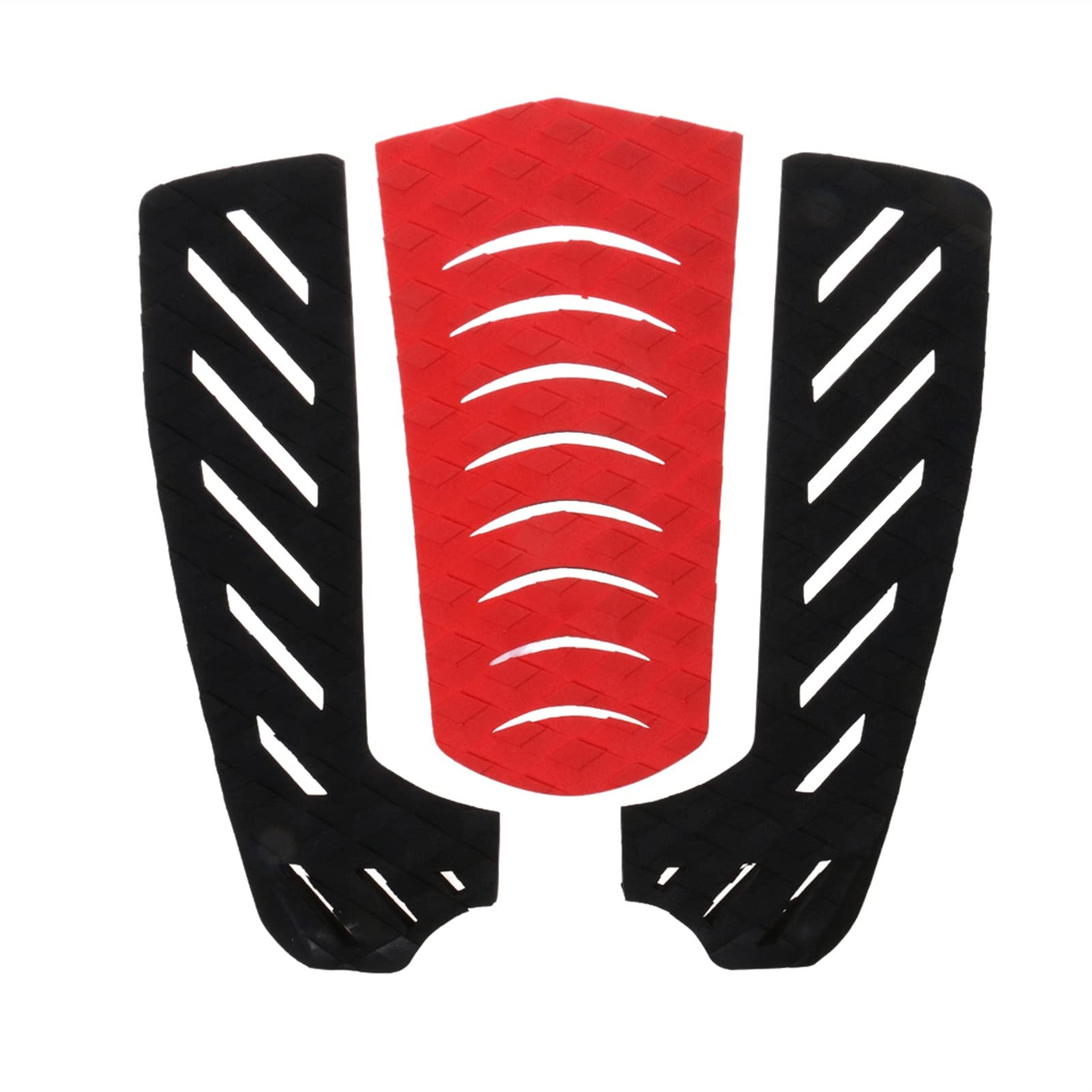 Bevve Surfing Equipment 3 Piece EVA Surfboard Deck Traction Pad Shortboard Longboard Skimboard Traction Pad Deck Grip Tail Mat Stomp Pad for Surfboard