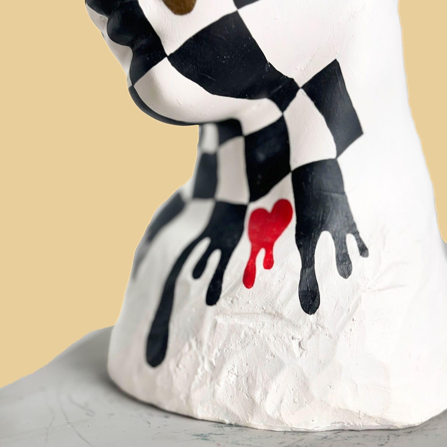 Augustus Roman Emperor Pop Art Sculpture - Handmade Large Abstract Roman Greek Statue, Hand Painted Graffiti Design Urban Street Art Bust for Modern Home Table Shelf Decor - Original Artwork