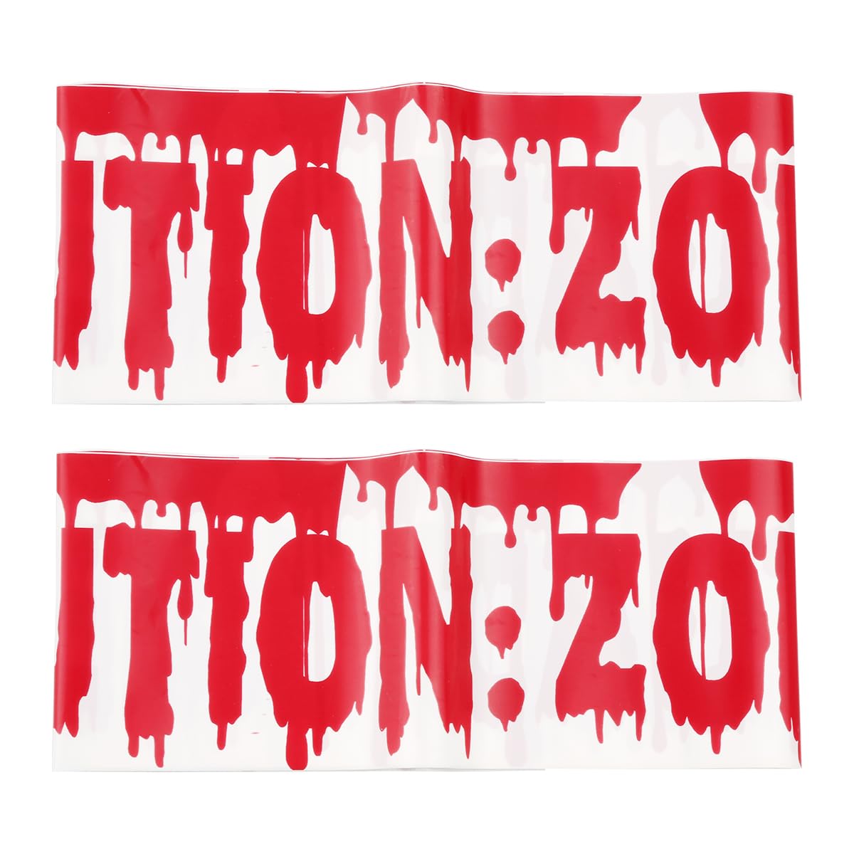 Halloween Warning Tape Banner - 2 Pack Halloween Party Decoration, Bloody Caution Tape for Spooky Atmosphere