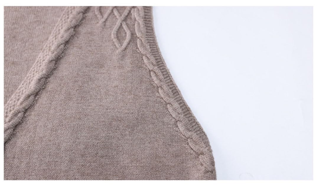 Suéter De Mujer Chaleco con Cuello En V Sin Mangas Suéter Top Chaleco De Punto De Lana De Un Solo Pecho