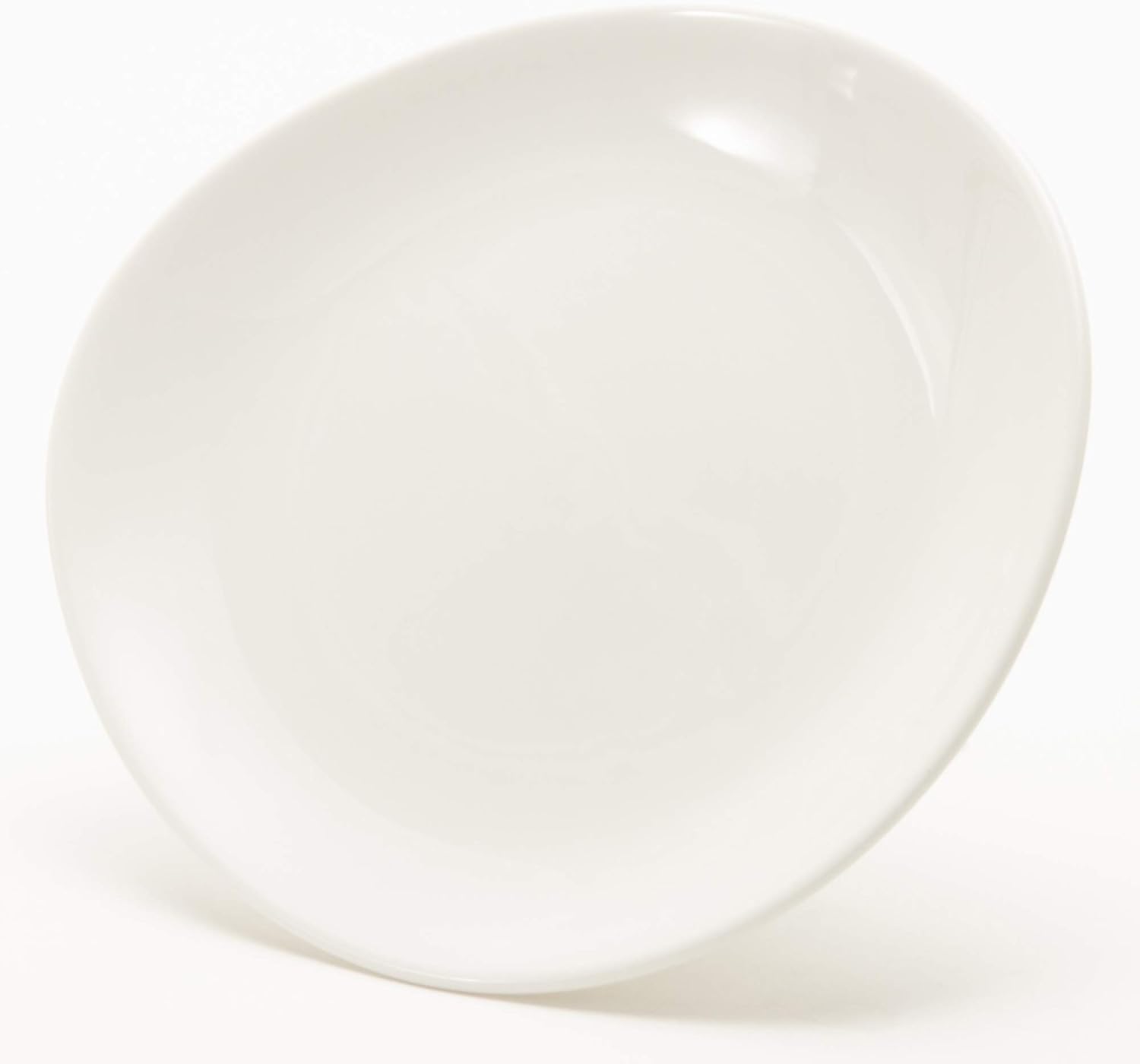 Narumi 41031-5724 Patia Plate, 7.1 inches (18 cm), White, Stylish, Simple, Flat Plate, Microwave, Dishwasher Safe