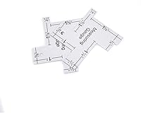 Vista 4 de Semetall Paquete de 2 mini medidores de mano de 2 pulgadas para coser y patchwork, plástico, plateado