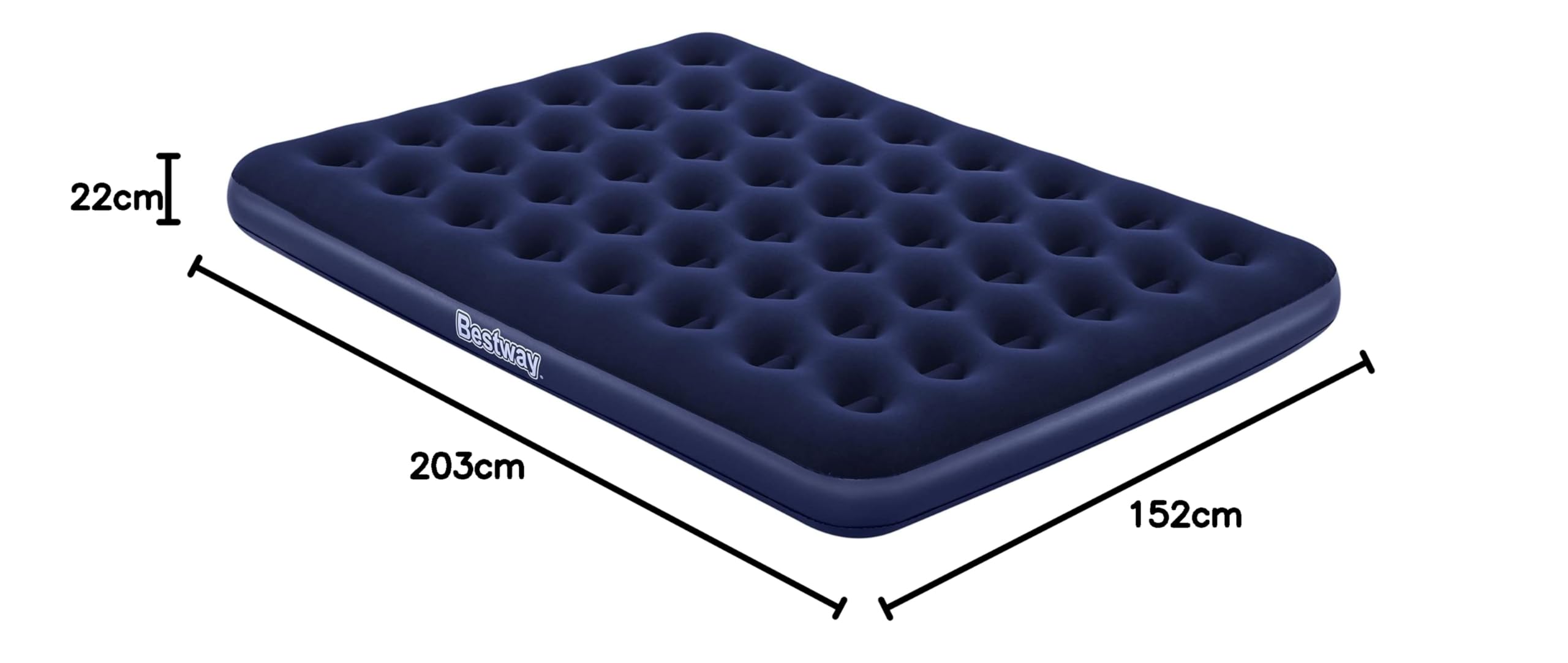 Bestway 67003-5 Materasso gonfiabile da campeggio Pavillo da 2.03m x 1.52m x 22 cm