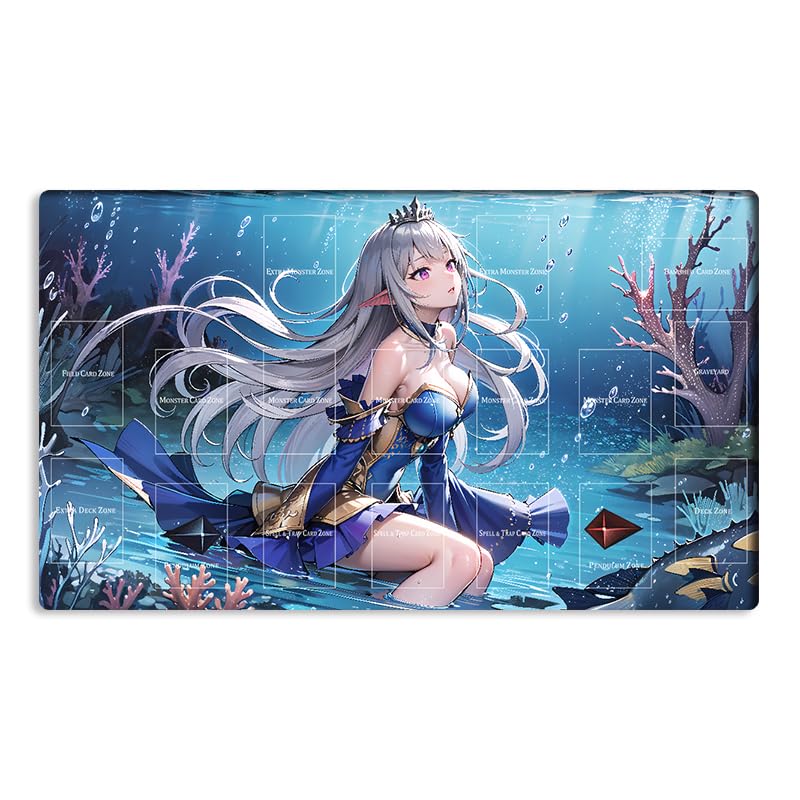 New Mlikemat Playmat Tearlaments Scheiren TCG CCG OCG Trading Card Play Mat with Zones + Free Bag (ZD014-730-A)