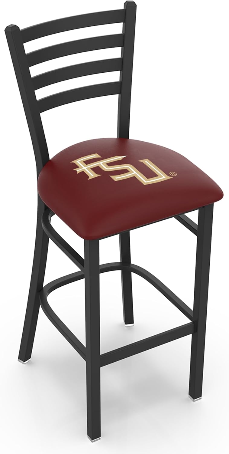 L004 Florida State (Script) 25" Stationary Counter Stool with Black Wrinkle Finish