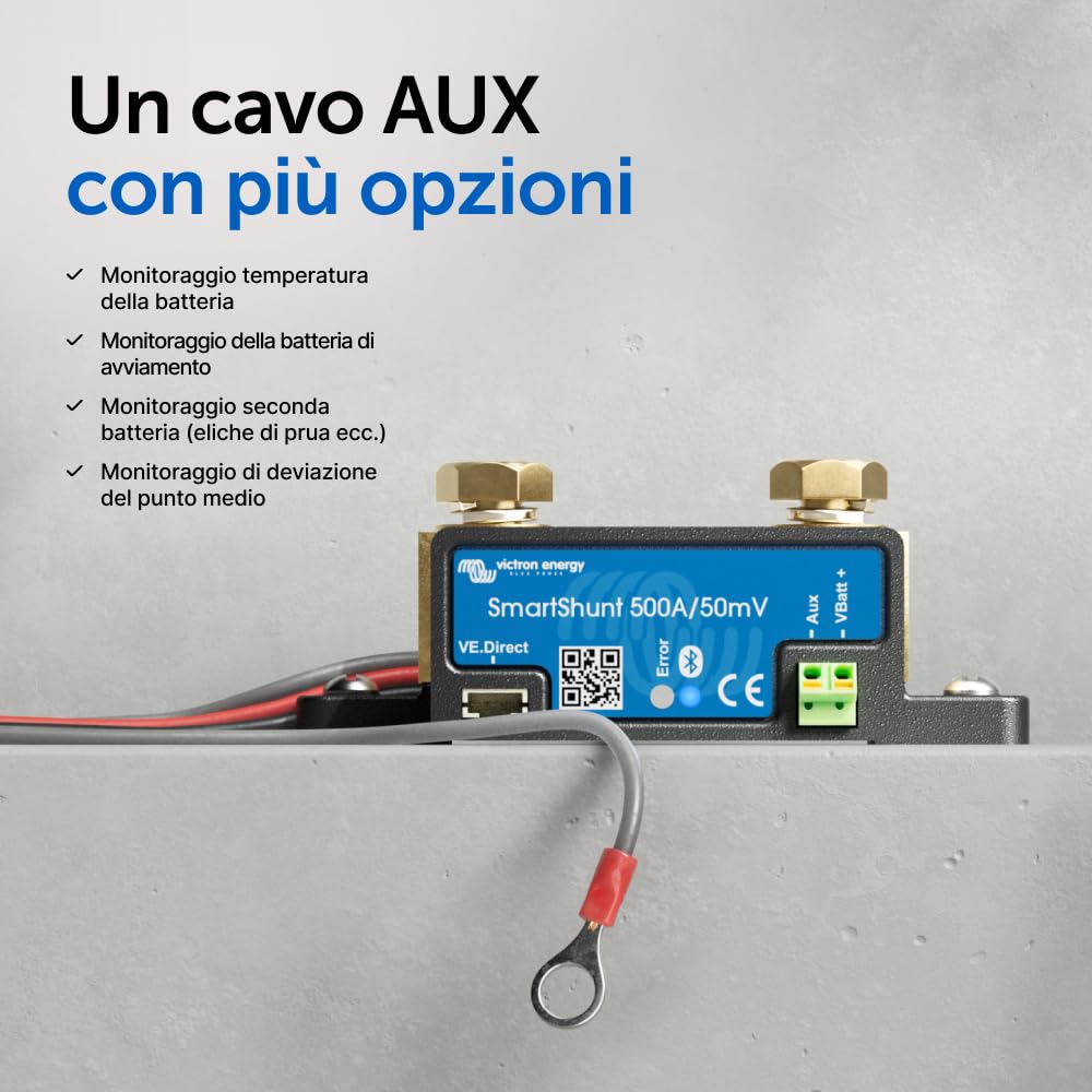Victron Energy SmartShunt 500 amp Monitor Batteria (Bluetooth)