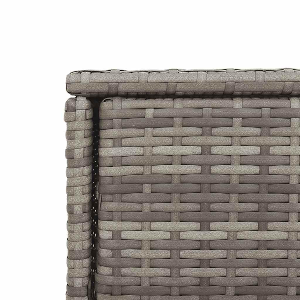 vidaXL Armoire de Jardin Résine Tressée Gris avec Porte