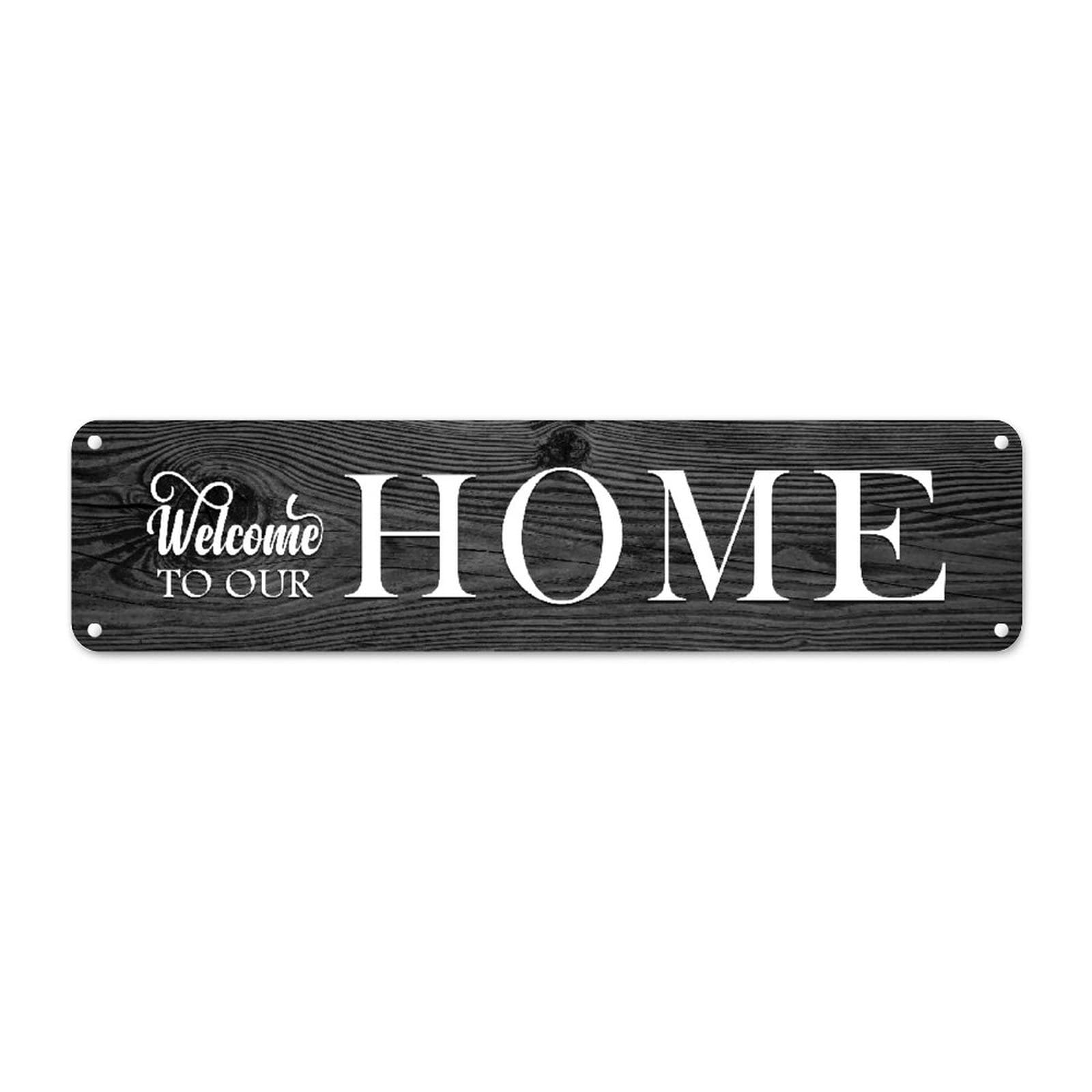 Panneau d'Halloween Welcome en métal durable style vintage