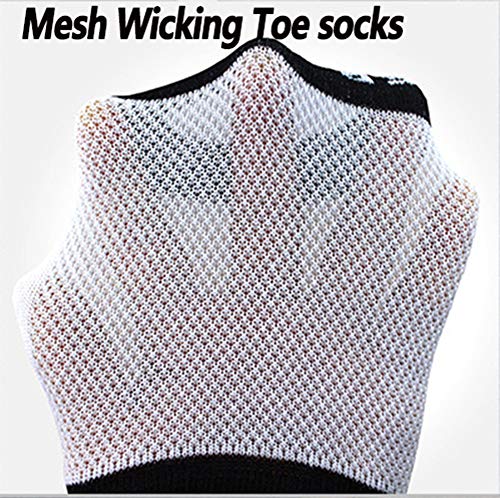 Image of Men Toe Socks No Show Low Cut Athletic Wicking Cotton 5 Finger Split Toe 6 Pack