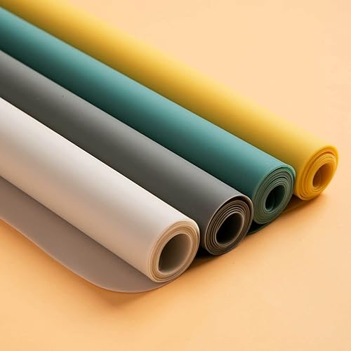 Miniatura 6 de Paquete de 4 manteles individuales rectangulares de silicona para mesa de comedor, resistentes al calor, lavables, antideslizantes, resistentes a