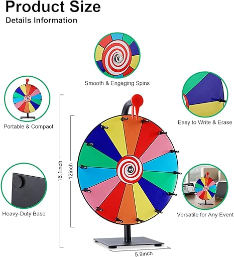 12 Inch Spinning Wheel for Prizes