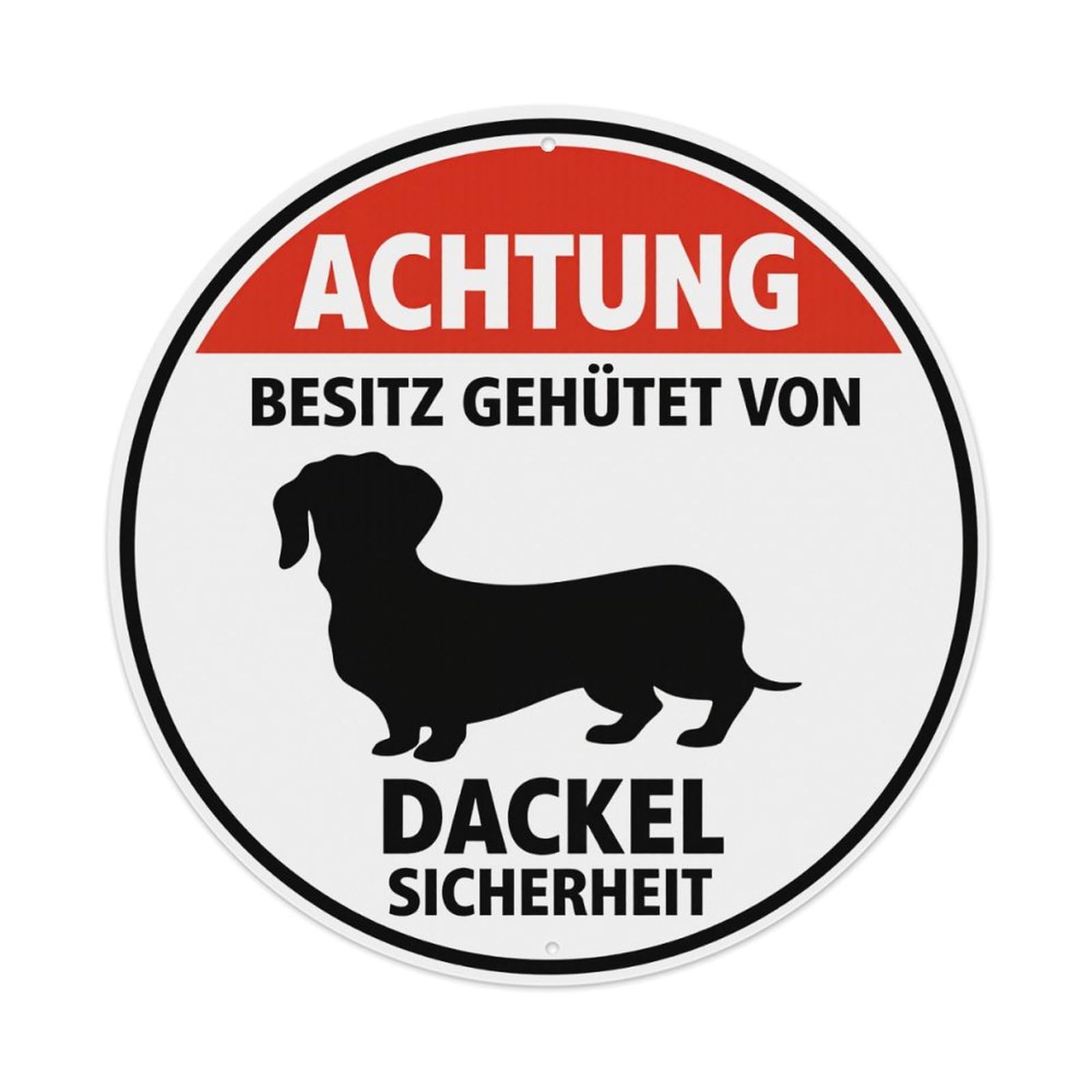 Attention Property Guarded By Dachshund Security Metal Tin Sign Vintage Garden Bedroom Cafe Bar Man Cave Home Wall Decor Metal Poster 8x8 inches