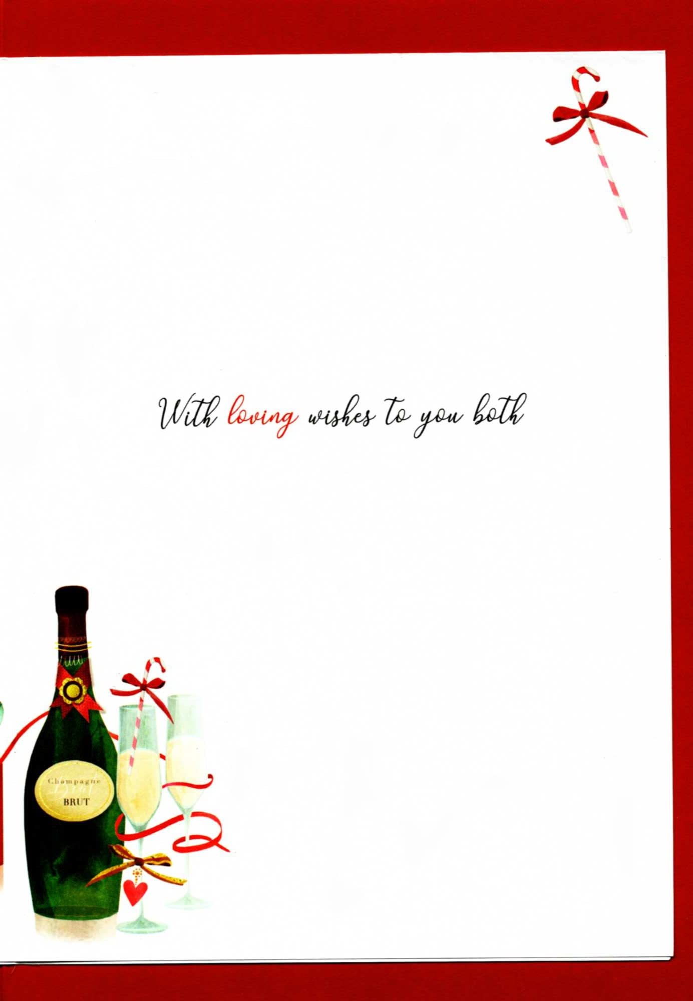 Daughter & Son-In-Law Embellished Magnifique Christmas Card Large Xmas Cards XMQ015, Metallic, 18cm x 26cm - Image 4