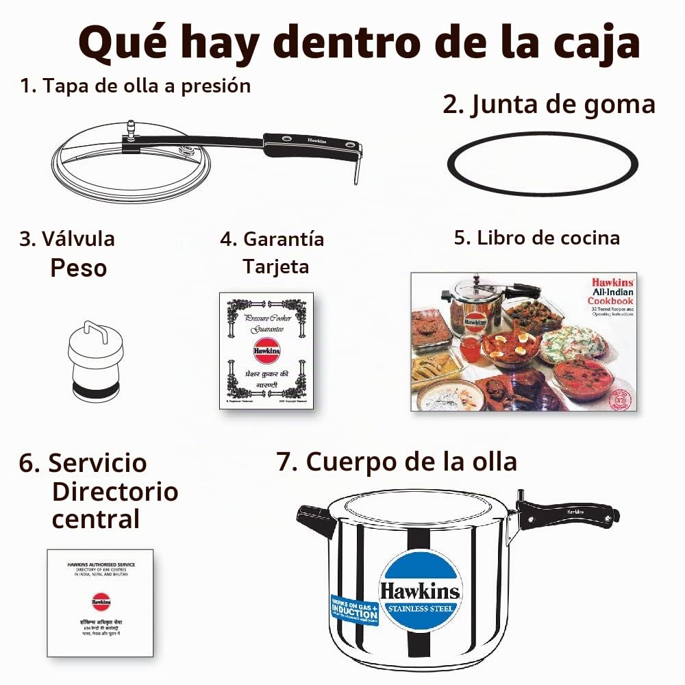 Hawkins - Acero inoxidable 10,0 litros olla a presión Plateado