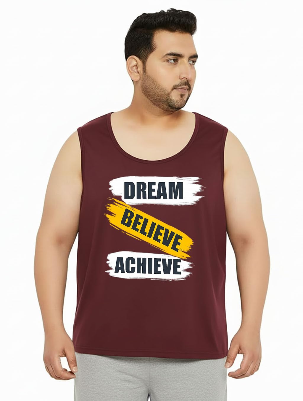 the south store Mens Black Navy Maroon Cotton Plus Size Graphic Printed Vest-picture-20