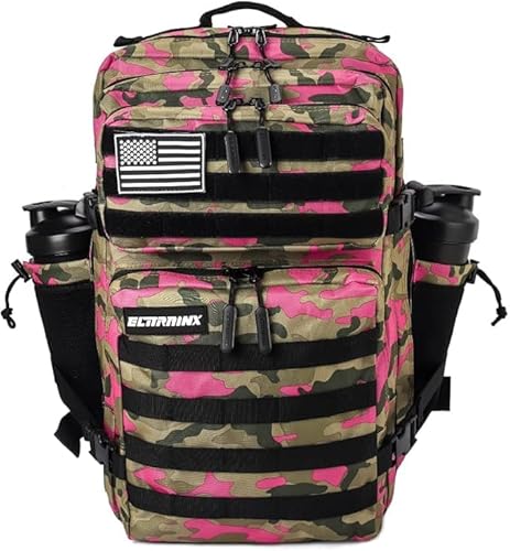 ELITRAINX Mochila Táctica 45L – Mochila Cabina Avión 40x20x25, Crossfit, Oxford 1000D Impermeable, Compartimento Zapatillas, Gimnasio, Hombre y Mujer(Rosa Camuflaje) ELITRAINX Mochila Táctica 45L – Mochila Cabina Avión 40x20x25, Crossfit, Oxford 1000D Impermeable, Compartimento Zapatillas, Gimnasio, Hombre y Mujer(Rosa Camuflaje)