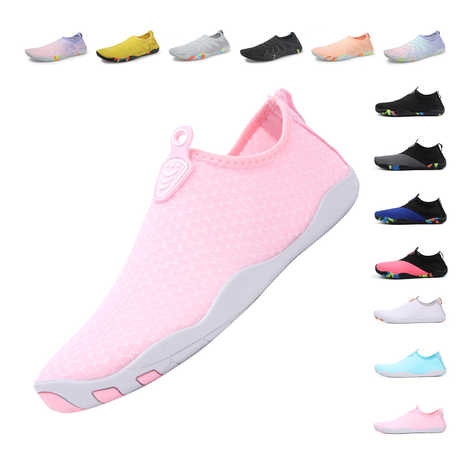 Fadezar Zapatos de Agua Hombre Mujer Escarpines Secado Rápido Respirable Antideslizante Barefoot Zapatillas