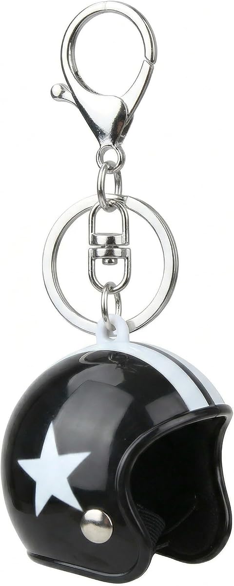 Mini casco llavero encanto, bolso de motocicleta encanto para mujeres hombres para mochila monedero llaves de coche