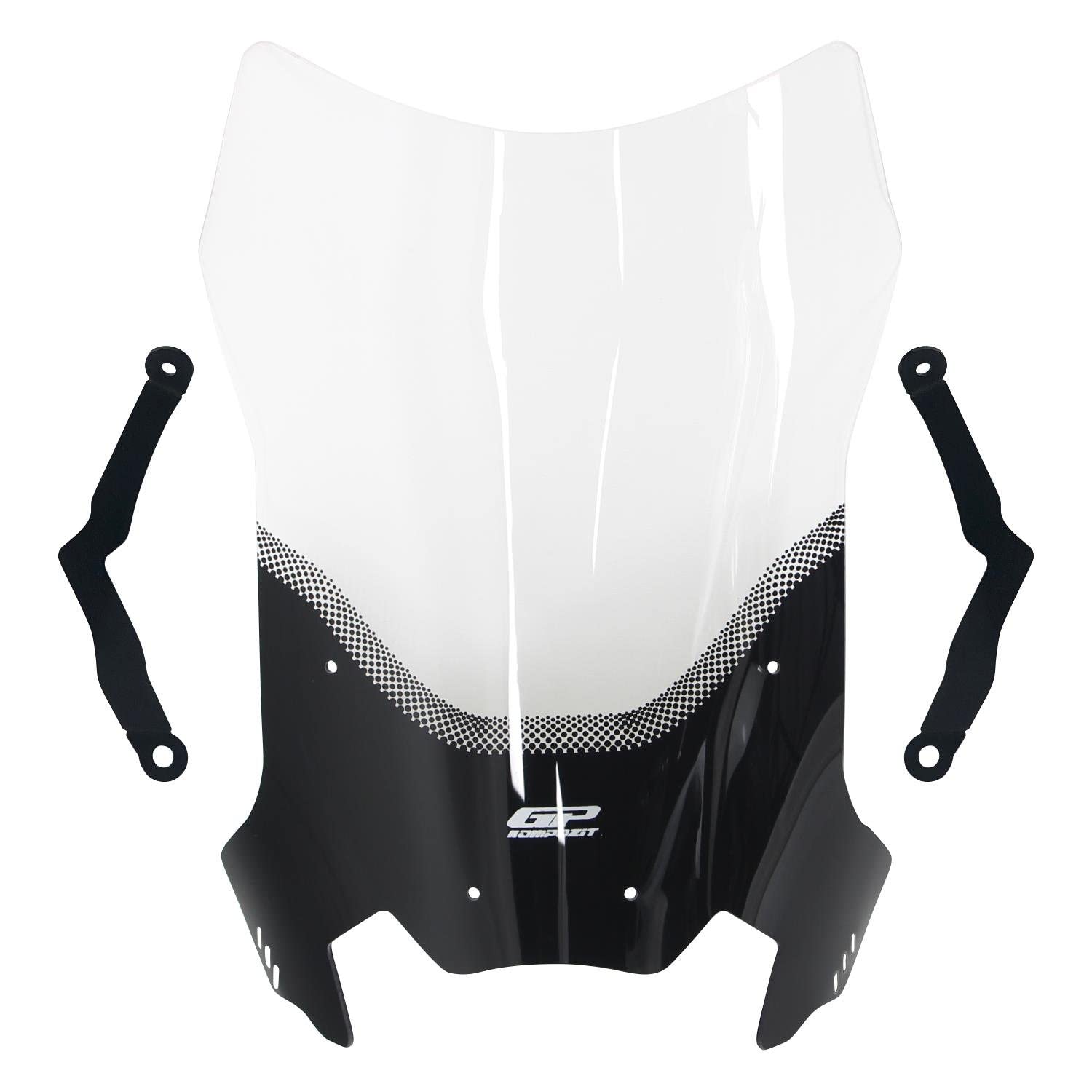 GP Kompozit Touring Cam Cam Şeffaf CFMOTO 250CL-X / 300CL-X 2022-2023 55 cm ile Uyumlu