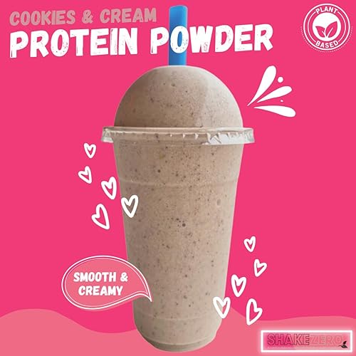 Miniatura 3 de Shakezero Cookies &amp; Cream (1-5lb Pkg)  Mezcla de batido de reemplazo de comida en polvo de proteína a base de plantas