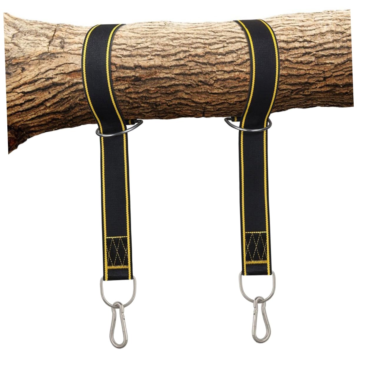 HANABASS Hammock Tree Straps Set 2pcs 5x150cm Nylon Tree Hanging Straps with Strong Carabiner Hooks for Outdoors
