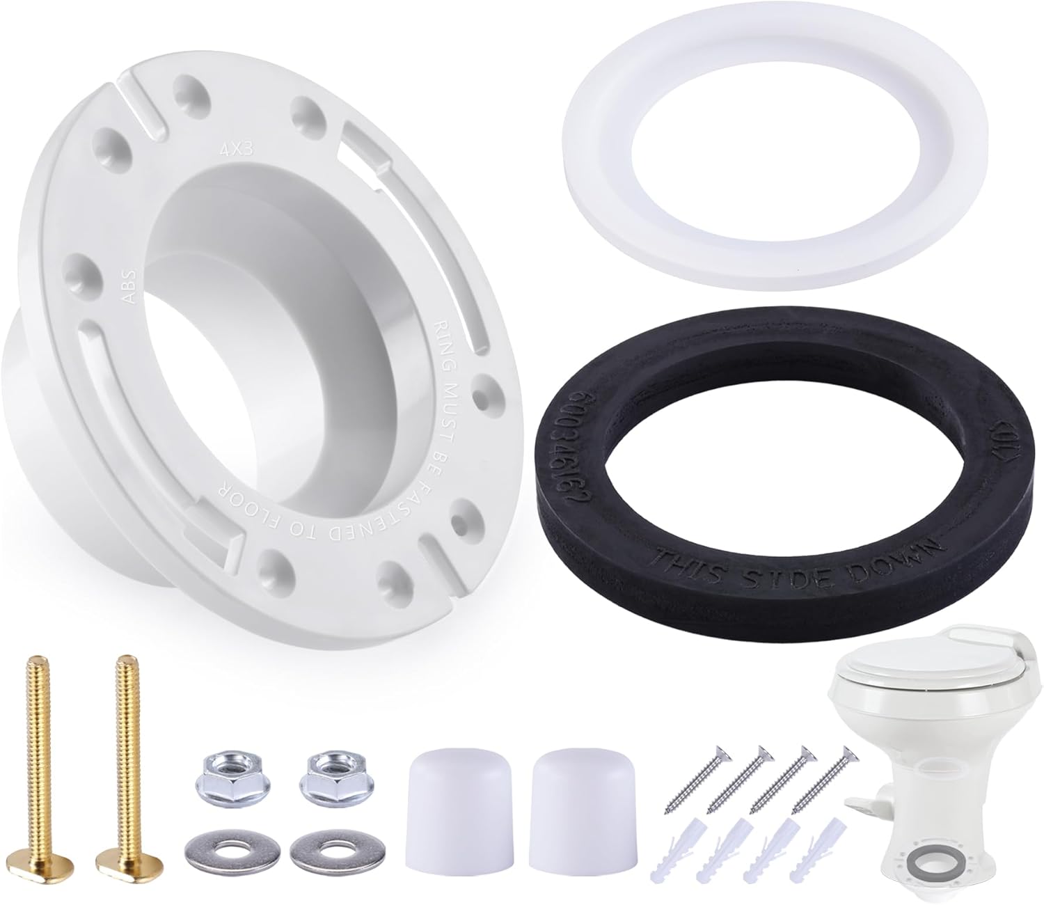 MENNTY RV Toilet Parts RV Toilet Seal & 3 '' Socketed RV