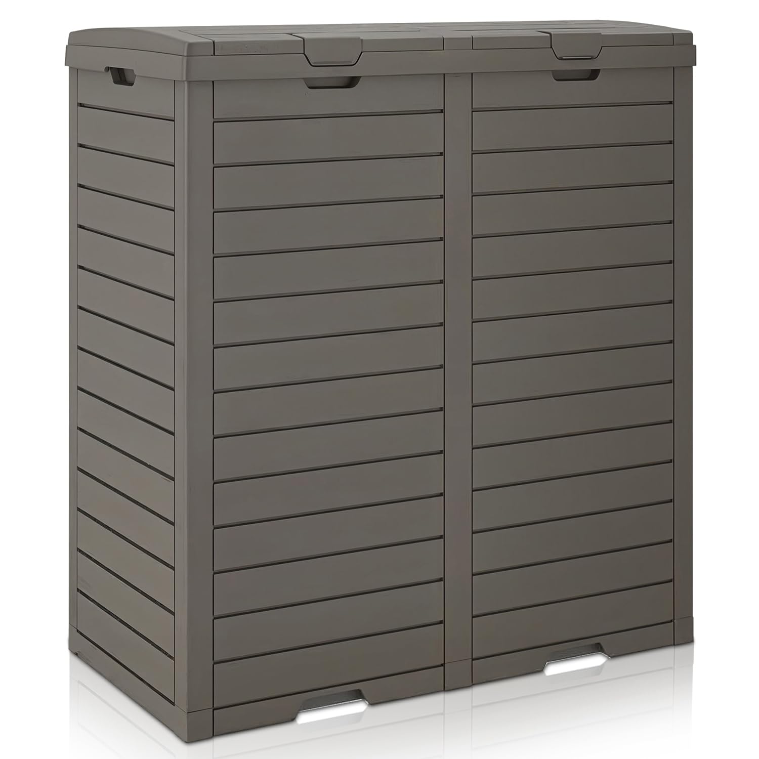 Große Aufbewahrungsbox für den Außenbereich mit abschließbarem Deckel – wetterbeständiges Harz oder Polypropylen – 118 l bis 880 l – wasserdichte Deckbox für Terrasse, Garten, Garage