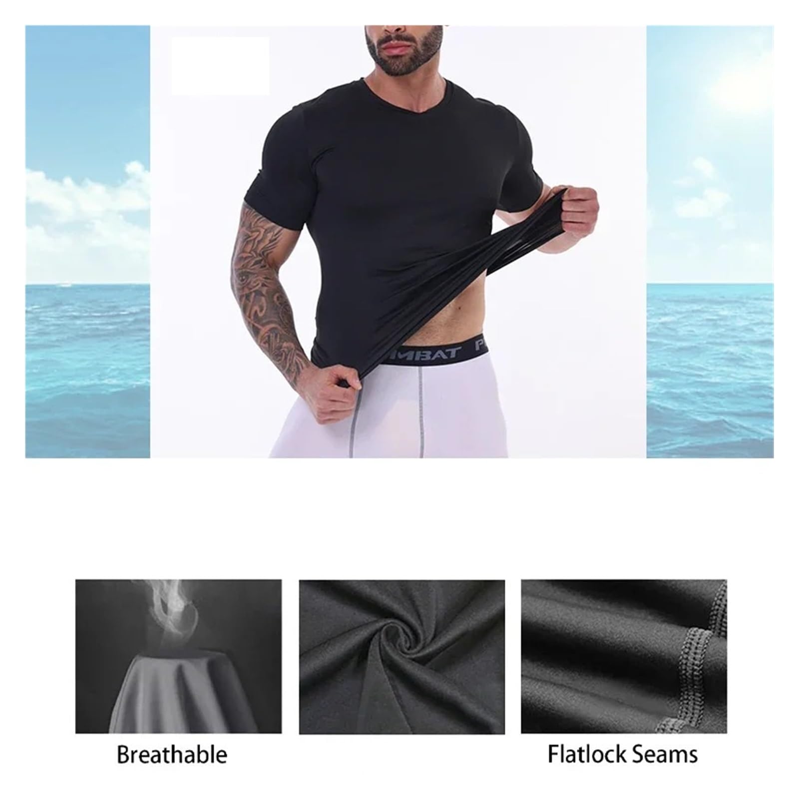 Camiseta CompresióN Hombre Camiseta de compresión for hombre, Fitness, gimnasio, moldeador de cuerpo, deporte, correr, camisetas, camisetas de manga corta de secado rápido, ropa moldeadora masculina C