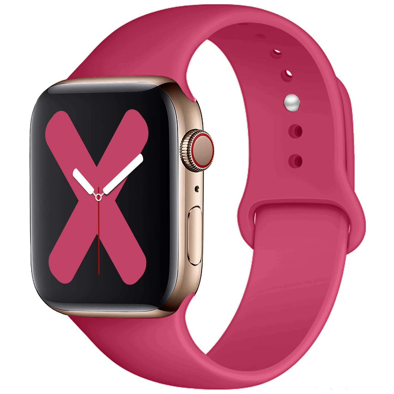 Saucyi Compatible with Apple Watch Band 41mm 40mm 38mm 49mm 45mm 44mm 42mm,Soft Silicone Sport Band Replacement Strap with Classic Clasp for iWatch Series 8 7 6 5 4 3 2 1 SE