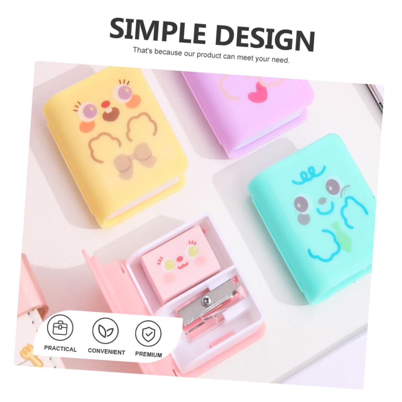 NUOBESTY 20 Pièces Taille-crayon bureautique accessoires school supplies aiguiseur de couteaux affuteuse couteaux aiguiseurs Taille crayon double usage manuel individuel Plastique