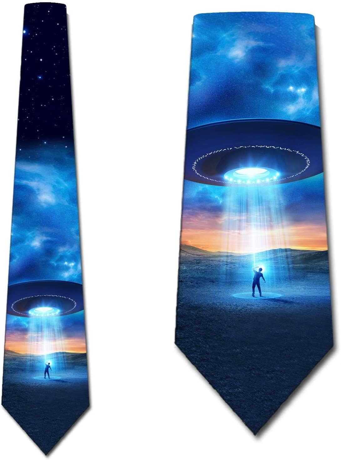 Three Rooker Space Ties Mens Outer Space Alien Abduction Necktie